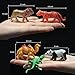 Plastic Animal Figures Toy Set - 44 Piece Animal Toys,16 Fences, 4 Grass and 1 Trees For Boys Girls Kids Toddlers Safari Animals Playset Cupcake Toppers