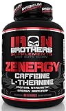 Energy Pills Caffeine (Arabica Beans) L-Theanine 200 mg - No Crash No Jitters Focus & Clarity for Your Mind & Body - Top Nootropic Stack for Cognitive Performance - 60 Veggie Capsules