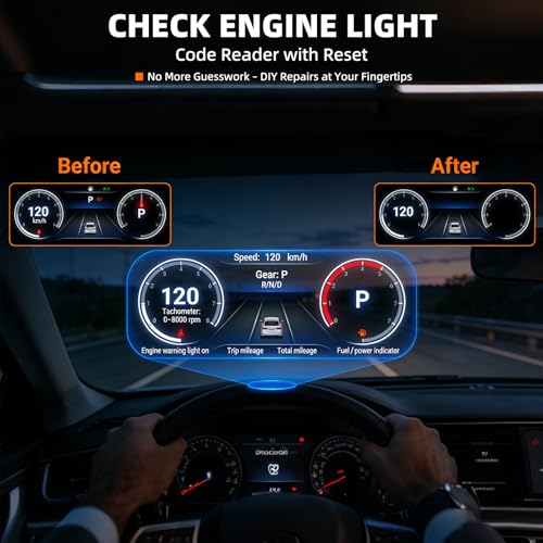 OBD2 Car Diagnostic, OBD2 Italian Diagnostic Error Car Engine OBDII EOBD Diagnosis Testing Battery and I/M Readiness Car Emissions with OBD2 Functions, 13 Languages Supported for All OBDII Vehicles
