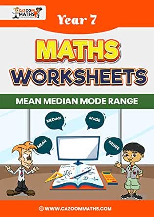 year 7 maths worksheets statistics mean median mode and range