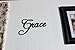 Grace Word Fancy Script Font Metal Wall Art Home Decor