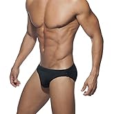 NUJOLI Mens Swim Briefs Sexy Bikini Swimwear Quick Dry Drawstring Retro Swimsuit with Pad