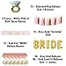 Bachelorette Party Decorations Pack Includes: Gold Foil Bride Balloon Banner Garland, Bride to be Sash + Rose Gold & Gold Confetti Balloons + Diamond Ring Balloon + Cute Bachelorette Tassel Banner 