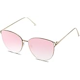 SOJOS Mirrored Flat Lens Fashion Sunglasses for Women SJ1085
