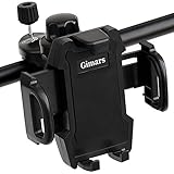 Bike Mount, Gimars Larger Size One-button Release Bicycle Handlebar & Motorcycle Bike Phone Mount Holder Cradle for iPhone 6 6(+) 6S 6S Plus 5S,Samsung Galaxy S5 S6 S7 Note 3/4/5,Nexus,HTC,LG,And More