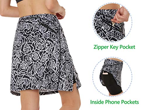 image for slimour Women Print Golf Skirt Travel Skirts with Pocket Swim Skirt Hi