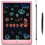 KURATU LCD Writing Tablets for Kids 10 inch Colorful Screen Electronic Drawing Pads Writing Board &amp; Drawing Tablet Doodle Boogie Board Writing Tablets (Pink)
