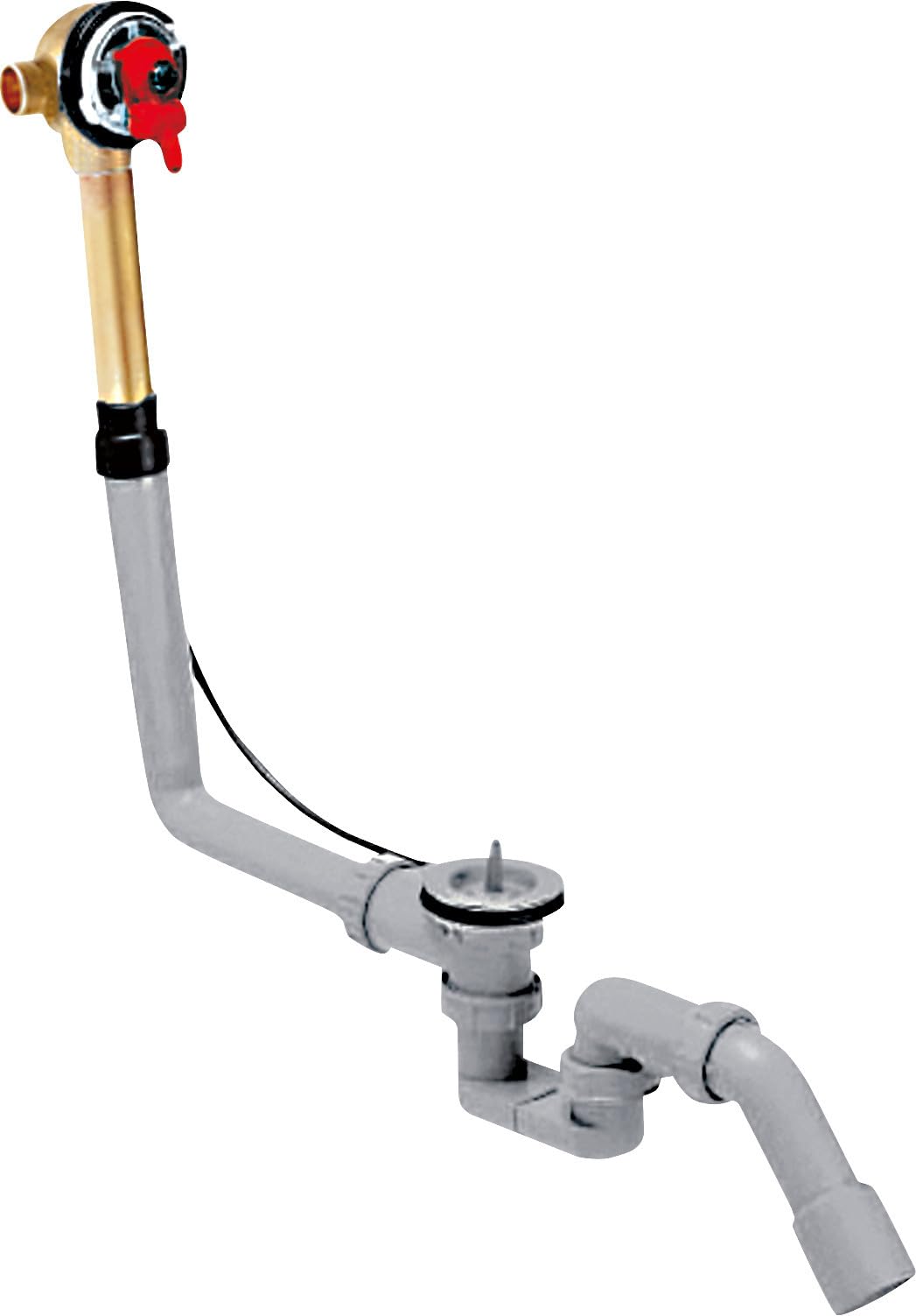 hansgrohe basic set for Exafill bath filler with waste and overflow set, standard bathtubs — image 1