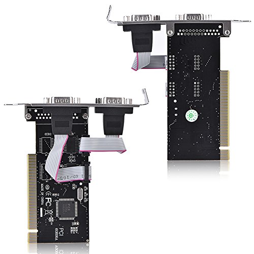 Richer-R PCI to Serial Card, PCI to Dual Serial DB9 RS232 RS-232 2 Port Extension Adapter Card Support Multiple Multi-serial Card for Desktops - Thumbnail 2