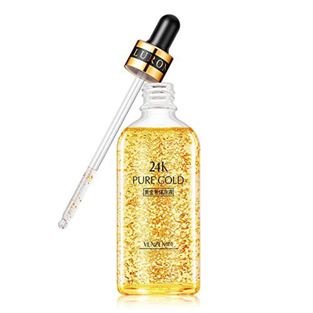 VENZEN 24K Pure Gold Luxurious Primary Liquid Glycerin Improves Hydration 100Ml