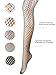 Luxina 5 Pairs Fishnets Stockings Mesh Pantyhose Tights for Women Black High Elasticity