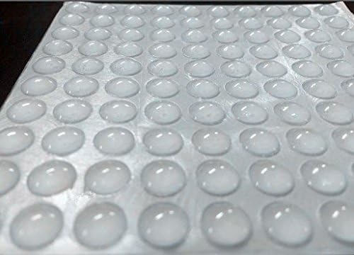 75 Grain For 3/8" Silicon Transparent Rubber Kitchen Cabinet Door Pad Self-Adhesive Bumper Stop Damper Cushion