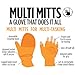 Multi Mitt Fingerless Gloves With Adjustable Top & Cell Phone Pocket (Black)