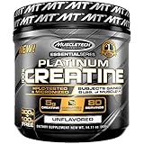 MuscleTech Platinum 100% Creatine, Ultra-Pure Micronized Creatine Powder, 80 Servings, 0.88 lbs (400g)