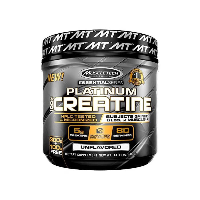 Creatine Monohydrate Powder | MuscleTech Platinum | Pure Micronized | Muscle Recovery + Builder for Men & Women…