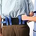 Medical Gait Belt, Soft Nylon Transfer Belt With 6 Handles And Quick Release Buckle, Machine Washable - Back 4