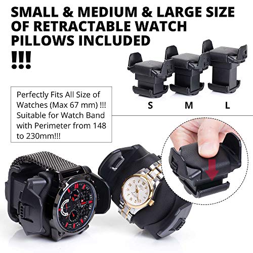 JINS&VICO Watch Winder for Automatic Watches, Carbon Fibre Shell with