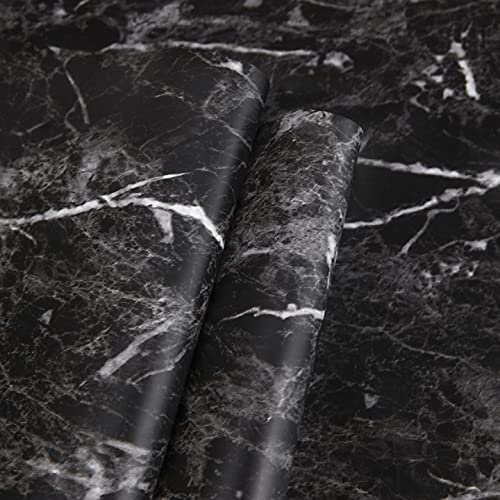 Abyssaly Black Marble Contact Paper