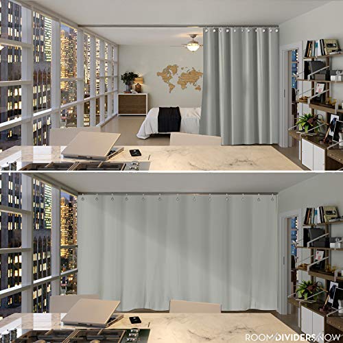 RoomDividersNow Premium Ceiling Track Room Divider Kit Medium A, 8ft