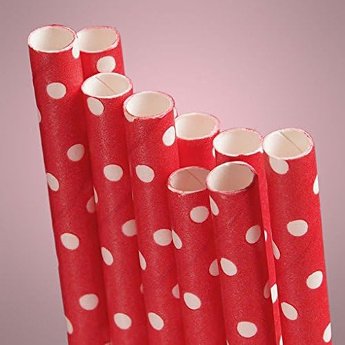 Mememall Fashion Retro Multi-Color Chevrons Stripe Polka Dot Biodegradable Paper Drinking Straws