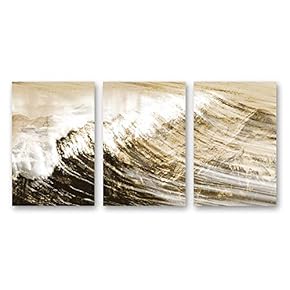 3 Piece Canvas Wall Art Wave Canvas Prints Home Artwork Decoration for Living Room,Bedroom - 16"x24" x 3 Panels