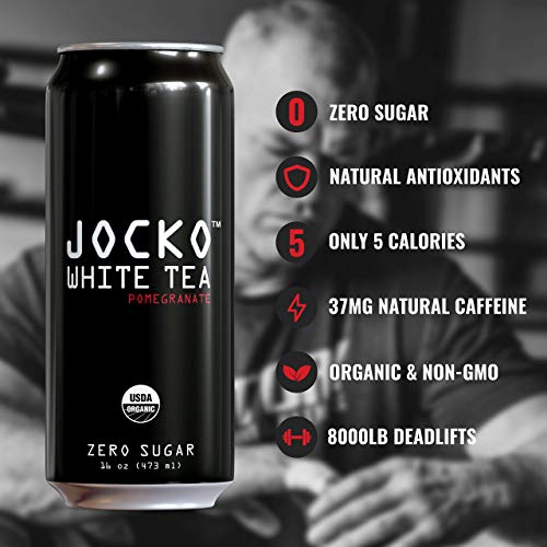 Jocko White Tea Organic ZERO SUGAR White Pomegranate Tea with Natural