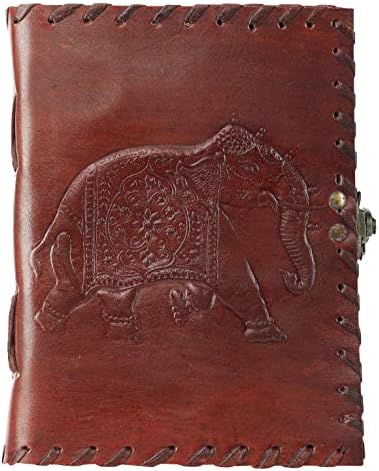 WerKens Leather Journal Travel Diary an Exclusive Handmade Paper Notebook (Brown 2, 7 inch x 5 inch)