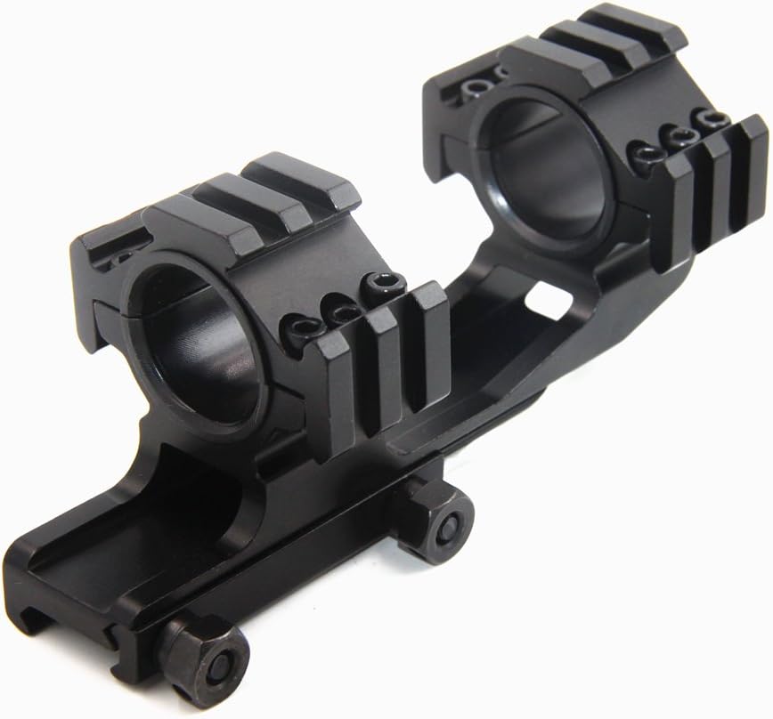 JINSE 1 inch/30mm Cantilever Dual Ring 3 Side Rail 20mm Picatinny Mount for Scope Rings
