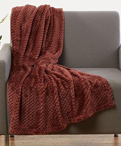 Luxurious Softness Extra Comfy Velvet Throw Blanket, 50"x60" (Brown)