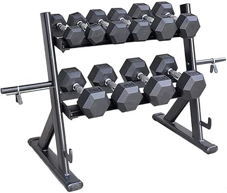 Amazon Co Jp ダンベル ラック 大きな黒いダンベル バーベルスタンド 寝室のジム用の2層多機能フリーウェイトウェイトタワー ダンベルなし スポーツ アウトドア