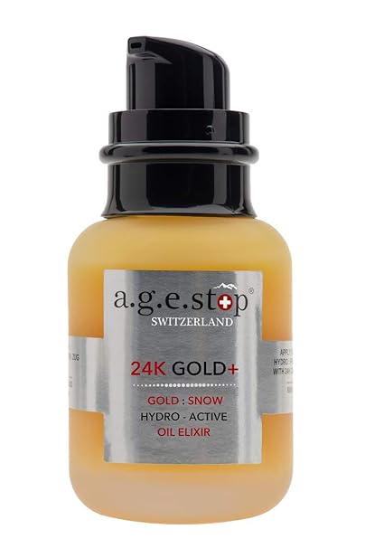 A.G.E.STOP 24K Gold Hydro Active Oil Elixier - Luxuriöses Gesichtsöl mit 24-karätigem Gold