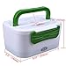 WHOSEE Portable 12V Car Use Electric Heating Lunch Box Bento Meal Heater Food Warmer 45W Green