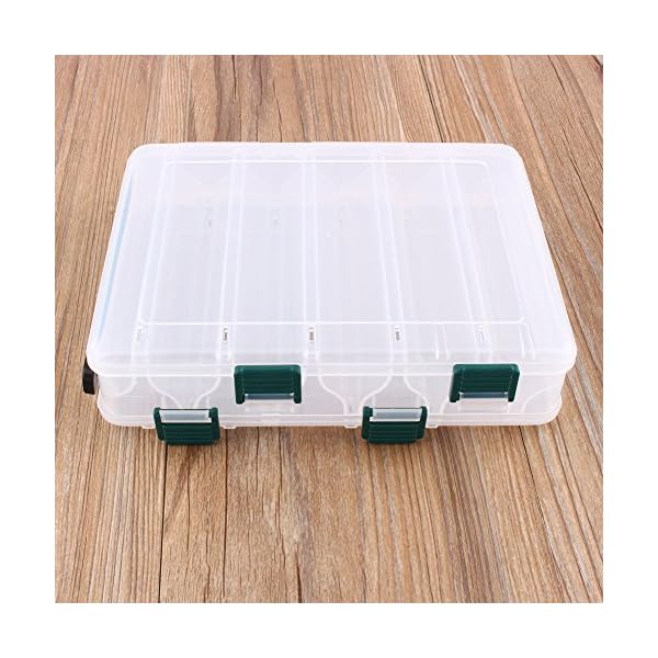 Yosoo-Double-Sided-12-Compartment-Waterproof-Visible-Plastic-Clear-Fishing-Lure-Bait-Hooks-FishingTackle-Accessory-Storage-Box-Case-Container