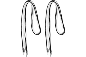 SUPVOX 10pcs Cotton Rope Drawstring for Hoodies and Sweatpants with Metal Tips, 135cm Black Bleached Dark