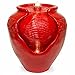 Best Choice Products Glazed Indoor Outdoor Polyresin Moroccan Style Jar Fountain with LED Light and Ribbed Water Bed, Red
