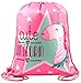 BeeGreen Unicorn-String-Bags-Gifts-Bag 6 Pack Bulk Cute Drawstring Backpack Bag Pink Unicorn Birthday Party Supplies for Kids Girls