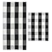 MORECARE Buffalo Plaid Rug, Set of 2 Cotton Hand-Woven Durable Black and White Kitchen Rug Farmhouse Checkered Plaid Doormat Carpet for Bedroom Laundry Porch Bathroom, 18''x 28'' and 24'' x 51