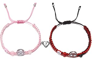 YSSHIN Spider Kitty Bat Bracelet, Matching Bracelets for Couples, Birthday Valentines Day Jewelry Gifts for Friendship Best Friend Teen Bestie BFF