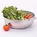 OTHERMAX 5-Quart Kitchen Stainless Steel Colander - Micro-Perforated Strainer for Fruits, Vegetables and Rice - Silver