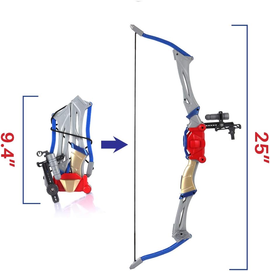 Bow and Arrow Toy for Kids, Outdoor Archery Set for Boys and Girls Age 6-12 Years Old, Foldable Design with 2 Targets and 6 Suction Cup Arrows, Best for Hunting Play and Sports and Adventure Games: Toys & Games