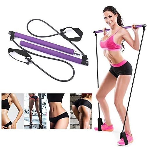 Artoflifer Exercise Resistance Band Yoga Pilates Bar Kit Portable Pilates Stick Muscle Toning Bar Home Gym Pilates with…