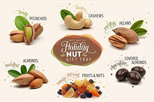 Holiday Gift Freshly Roasted Nuts, Delicious Salted Almonds, Buttery Cashews, Tasty Pistachios, Savory Mixed Nuts, Chocolate Covered Almonds, Walnuts, Pecans. (2 LBS)