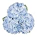 Butterfly Craze Blue Artificial Hydrangeas - Faux Silk Flowers for Wedding Bouquets, Flower Arrangements, Home and Office Decorations - 3 Stems per Bundle