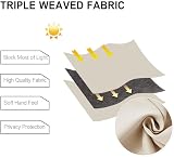 DWCN Beige Blackout Curtains with Tiebacks 52x54 Set of 2 Panels view 3