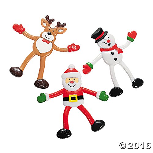 Christmas Holiday Character Bendables, Pack of 12