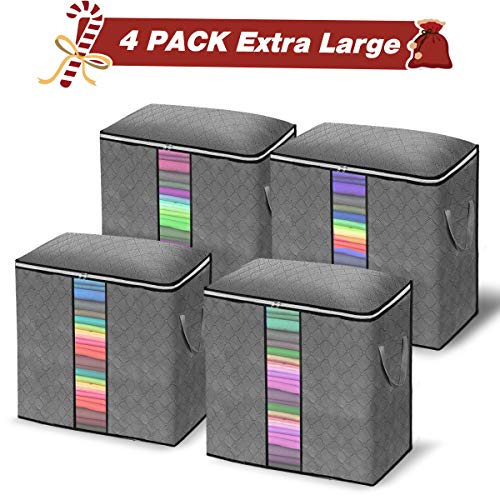 king do way Large Capacity Storage Bags for Clothes Blankets Comforters 19.7'' x 14.2'' x 19.7'' 4Pa - //medicalbooks.filipinodoctors.org