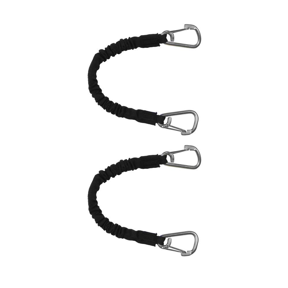 Extreme Max 3006.2879 BoatTector High-Strength Line Snubber & Storage Bungee, Value 2-Pack - 12" with Medium Hooks, Black โ image 1