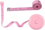 Wintape Soft Body Measuring Tape 150 cm Pink Retractable Double Sided 2 Pieces view 9