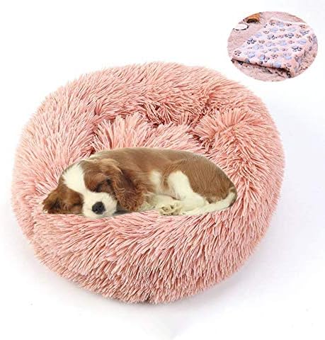 Aqueous Dog Beds for Small Medium Dogs Calming Bed for Dogs （Multiple Colors and Sizes） Machine Washable, Waterproof Bottom Ultra Soft Washable Dog Bed Warming Cuddler Bed for Dogs