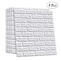 LEISIME 3D Wall Sticker Self-Adhesive Wall Panels Waterproof PE Foam White Wallpaper for Living Room TV Wall and Home Decor
